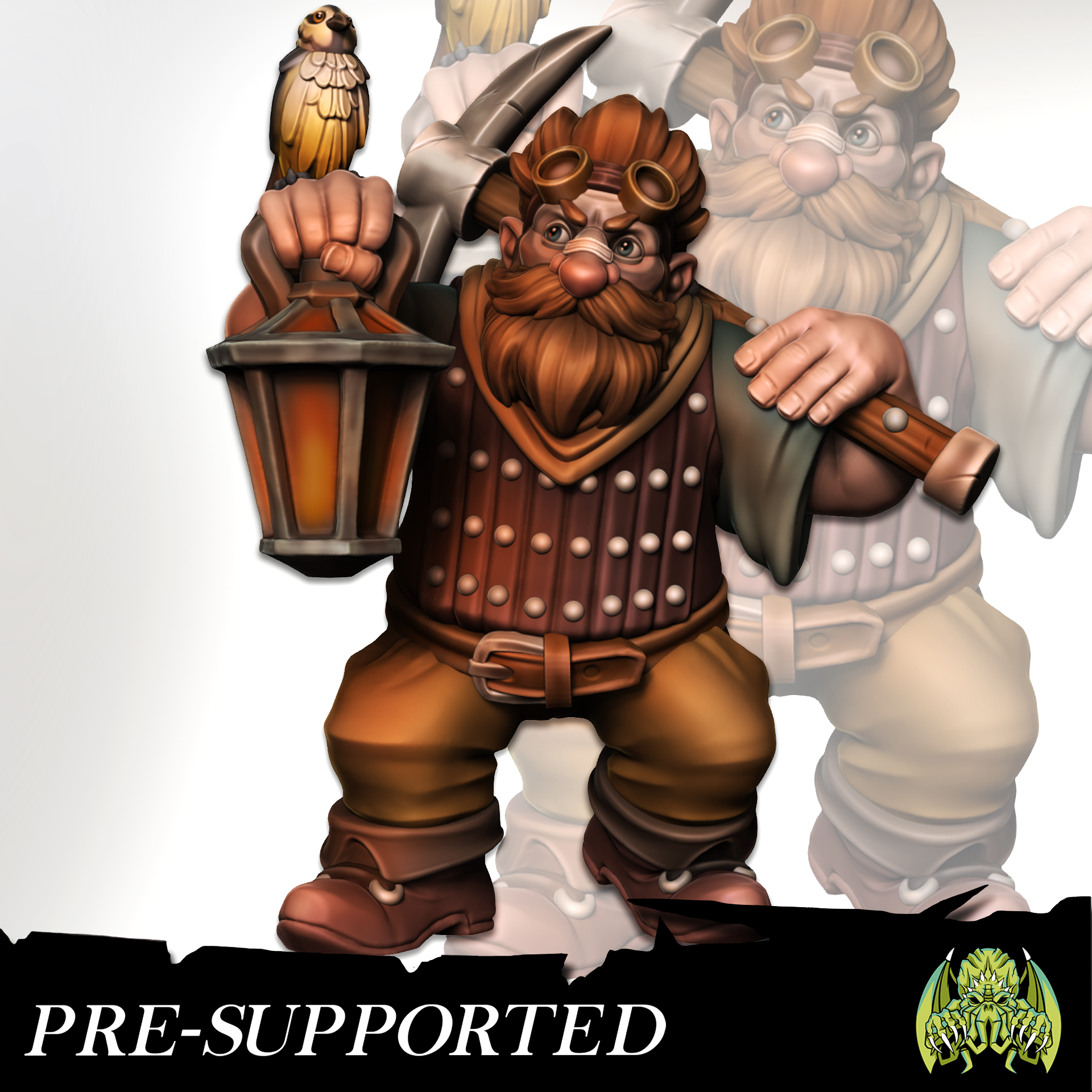 Dofut Oaktoe [PRE-SUPPORTED] Miner Dwarf
